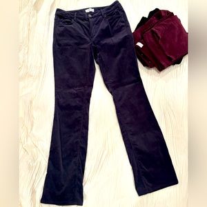 Navy blue, corduroy, boot cut pants